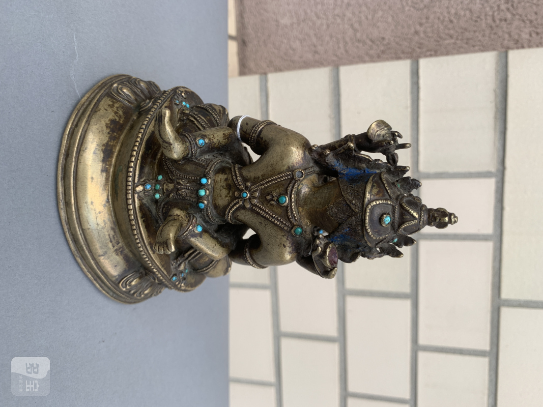A FINE AND RARE BRONZE FIGURE OF ADIBUDDHA VAJRASATTVA AND HIS CONSORT - 图8